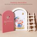 Wooden Miniature Elf Door Toy DIY Mini House Accessories Furniture Simulation Miniatures Toy Baby Pretend Play Toy . 