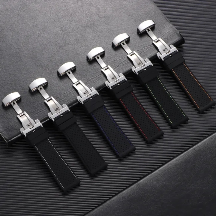 20mm%2022mm%20Premium%20Silicone%20Watch%20Band%20Butterfly%20Buckle%20Waterproof%20Soft%20%20Strap%20Breathable%20Strap%20Replacement%20Universal%20Watch%20-%20Image%202