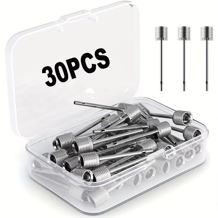 30pcs Air Pump Needle , Ball Inflation for Basketball, Soccer, Volleyball, Football or Rugby Balls
