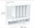 6-Grid Storage Wall Mounted Food Dispenser. 