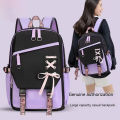 Teenagers Cute Schoolbag Shoulder Backpack Nylon Fabric Girls, Large Capacity Splash-Proof. 