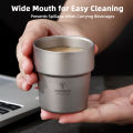 Camping Cup 150ml Titanium Cup 99.6% Pure Titanium Double-Wall Coffee/Liquor Cup Lightweight Outdoor Camping Picnic Cup. 