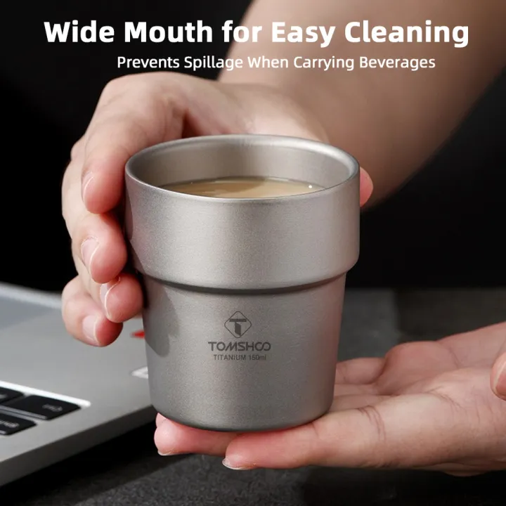 Camping%20Cup%20150ml%20Titanium%20Cup%2099.6%25%20Pure%20Titanium%20Double-Wall%20Coffee/Liquor%20Cup%20Lightweight%20Outdoor%20Camping%20Picnic%20Cup%20-%20Image%204