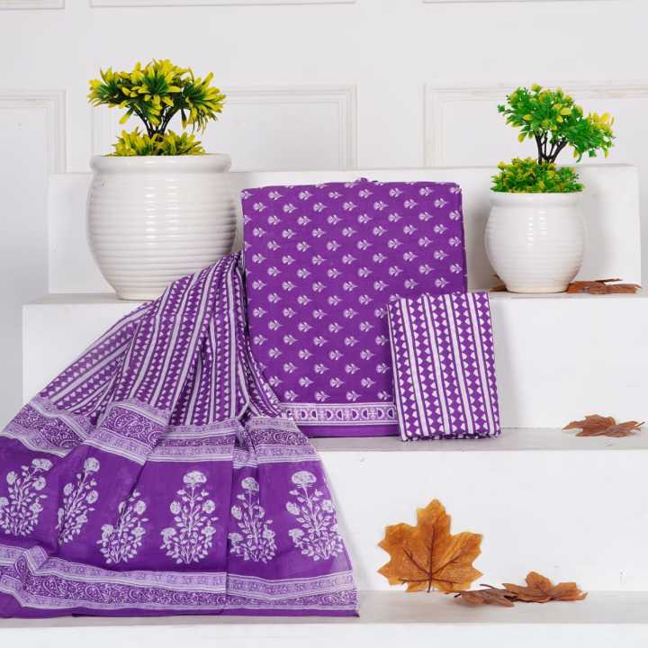 indian joypuri dress design Indian Joypuri inspired print Stitched 3 piece kamiz Set Price: 1350 tk Material: Cotton with all over print. Round design work on neck, sleeves. Cotton pant. cotton orna. Size: Chest 38/42/46