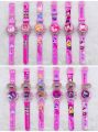 Lovely Cartoon Unicorn Kids Girls Children Digital Electronic Revolve Lights Music Flashing Party Gifts Toy Wrist Watches Clock. 