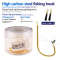 50PCS Barbless Fishing Hooks High Carbon Steel Material 1# 2# 3# 4# 5# 6# 7# 8# Crucian Preferred Fishhook Accessories. 