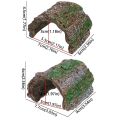Simulation Reptile Hideout Hollow Escape Cave Lizard Hideaway Shelter PVC Bark Texture Turtle Tank Ornaments Pet Breeding. 