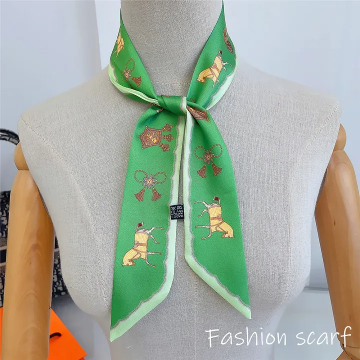 1PC%20Korean%20Fashion%20New%20Women's%20Twill%20Decorative%20Ribbon%20Small%20Scarf%20Binding%20Bag%20Handle%20Ribbon%20Hair%20Band%20Small%20Scarf%20Headband%20-%20Image%202