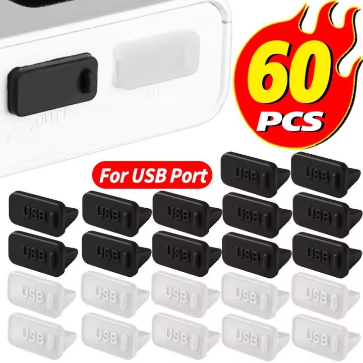 USB Dust Plug Charger Port Cover Cap Female Jack Interface Universal ...