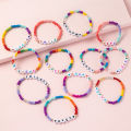12Pcs Teens Women Girls Colorful Positive Energy Letters Courage Words Candy Color Beaded Bracelet DIY Jewellery. 