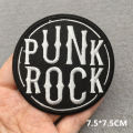 Black and White Embroidery Patches for Clothing Punk Skull Applications Iron on Patches Sewing Clothes Stickers. 