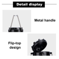 Black Camping Lantern Battey Powered Tent Lights Lightweight Telescopic Portable Light Outdoor Folding Led Brightest Flashlight. 