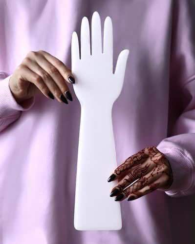 Acrylic Mehandi practice Hand white reusable pack of 01