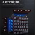 E-YOOSO K700 RGB One-handed Mechanical Gaming Wired Keyboard Red Switch 44 Key Programmable Games for Computer PC Laptop. 