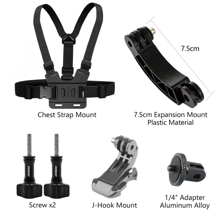 Chest%20Harness%20Mount%20Adjustable%20Chest%20Strap%20Belt%20with%20J%20Hook%20for%20%20Hero%2013%2012%2011%2010%209%208%207%20AKASO%20SJCAM%20%20OSMO%20Action%20Camera%20-%20Image%207