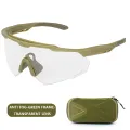 Vozapow Professional Shooting Glasses UV400 ANSI Z87.1 Safe Airsoft Tactical Goggles Anti Fog Mountaineering Fishing Sunglasses.