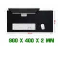Full black mouse pad large 90x40 cm thick 2 mm gaming pad suitable for computer. 