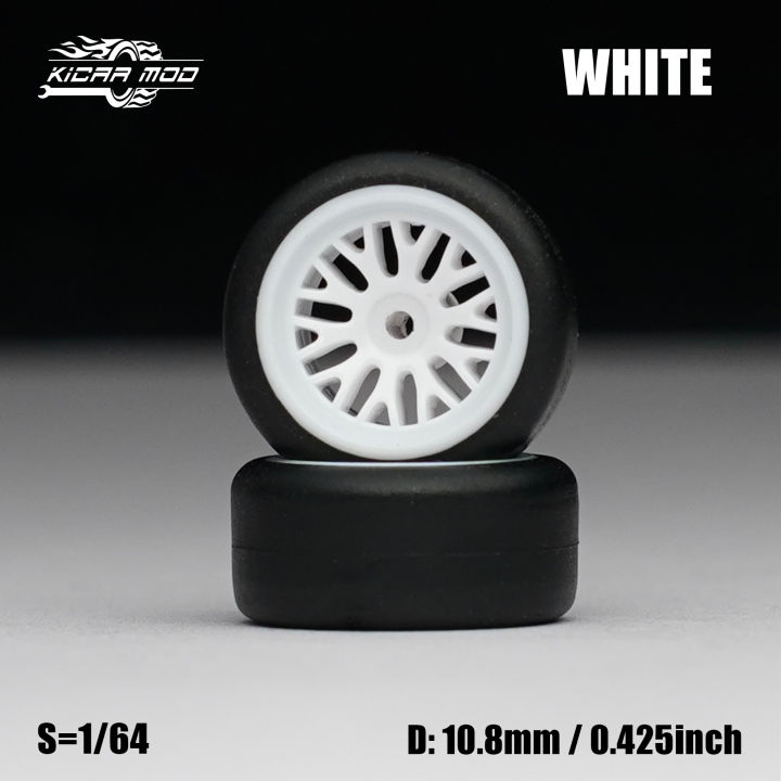 1/64%20Model%20Car%20White%20Wheels%20with%20Fixed%20%20Tires%20Comes%20with%20Rivets%20for%20Diecast%20Model%20Refitting%20Parts%20for%204pcs%201set%20-%20Image%207