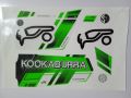 New 3D 2023 KOOKABURRA FULL GREEN KAHUNA  Edition Cricket Bat Sticker For Professional Players. 
