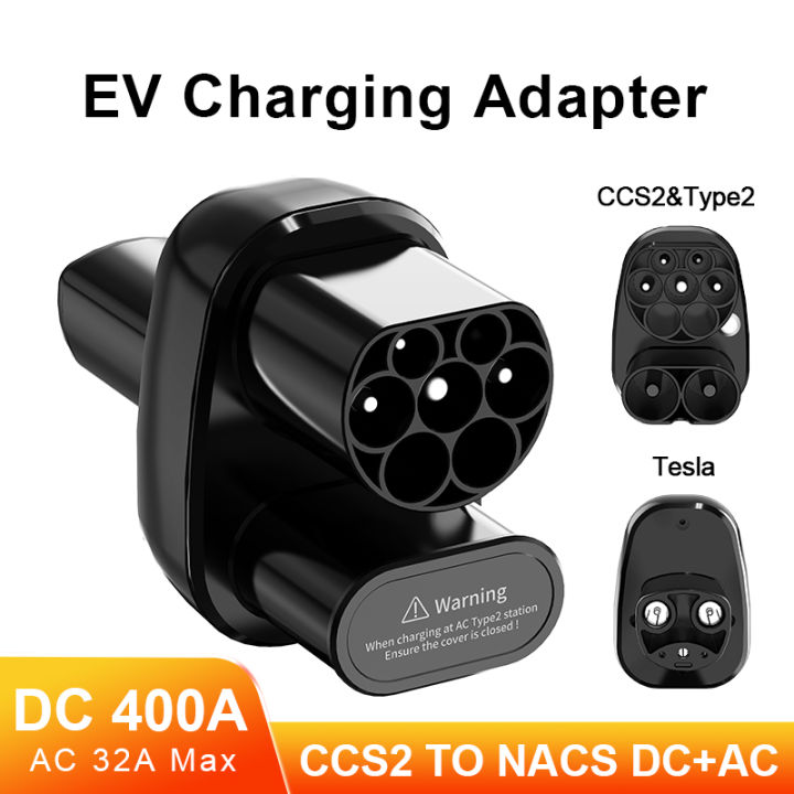 CCS2 to NACS EV Car Charger Adapter AC 32A DC 400A CCS2 to Tesla EV ...