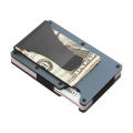 2024 RFID blocking metal wallet card holder case Custom LOGO rfid slim mens wallet minimalist aluminum wallet for men. 