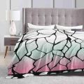 Shinobu Kimono Pattern Soft Warm Light Thin Blanket Kimono Pattern Demon Shinobu Kimetsu No Yaiba Shinobu Kocho Shinobu Pattern. 