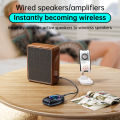 RGB Bluetooth 5.4 Audio Transmitter Receiver LED Display Hifi Music Wireless Adapter With Mic 3.5MM AUX TF Card Play For TV Car. 