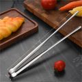 Stainless Steel Grill Tongs Food Clip BBQ Steak Clip Bread Tong Cooking Utensils Party Non-Slip Kitchen Gadgets Accessories.