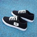 2025 Spring New Style Comfortable Casual Flat White Shoes Canvas Low-top Cross-strap Lightweight Sports Shoes for Women. 