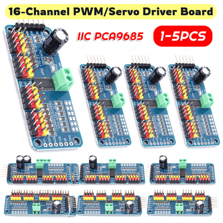 PCA9685 Driver Module IIC Interface 16 Channel 12-Bit PWM Servo Motor Driver Board Controller for Arduino Robot/ Raspberry Pi