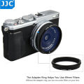 JJC 49mm Metal Lens Hood for  X100VI X100V X100F X100T X100S X100 X70 Replaces  LH-X100 AR-X100 Adapter Ring. 
