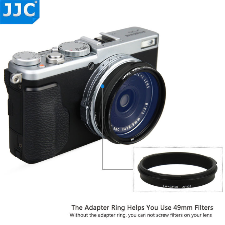 JJC%2049mm%20Metal%20Lens%20Hood%20for%20%20X100VI%20X100V%20X100F%20X100T%20X100S%20X100%20X70%20Replaces%20%20LH-X100%20AR-X100%20Adapter%20Ring%20-%20Image%203