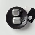Fashion Simple Electroplated Silver Matte and Glossy Protective Earphone Case with Metal Ring for AirPods 5 1 2 3 4 Pro2 Pro3.