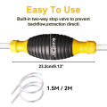 Heavy Duty Manual Fuel Transfer Pump for Diesel/Oil, Auto/ATV/Marine Siphon Tool with Anti-Leak Design. 
