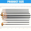 12Piece Nylon Bristle Brush Set, Nylon Flat Brushes Watercolor Brushes Oil Paint Brushes For Artists Amateur Acrylic Painting. 