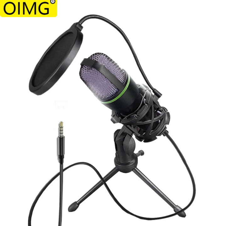 AUX 3.5MM Condenser Microphones For PC Computer Laptop Video Singing ...