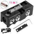 11 IN 1 Billiard Cue Tip Shaper Repair Tool Professional Pool Cue Tip Repairer Aluminum Alloy Billiard Stick Tip Repair Accessor.