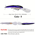 1pc 20cm Floating Fishing Lure with Hooks - Lifelike Artificial Bait for Freshwater and Saltwater Fishing.