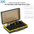 JJC 24 Slot Mini USB Flash Drive Case Mini U Disk Sotrage Holder Waterproof Box EVA Sponge Come with Label Sticker. 