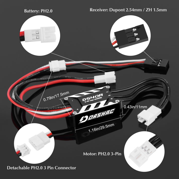 DashRC%20AM32%2040A%20Brushless%20ESC%20Waterproof%20Micro%20ESC%20BEC%205V%202A%20for%201/18%201/24%20RC%20Crawlers%20TRX4M%20SCX24%20Ascent18%20Upgrades%20-%20Image%204