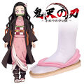 1 Pair Anime Cosplay Shoes Tanjirou Nezuko Zenitsu Giyuu Shinobu Kyoujurou Muichirou Mitsuri Sandals Geta Clogs Flip Flops.