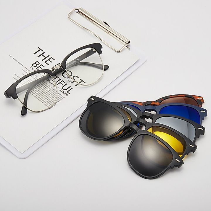 6%20In%201%20Men%20Women%20Polarized%20Optical%20Magnetic%20Sunglasses%20Clip%20Magnet%20Clip%20on%20Sunglasses%20%20Clip%20on%20Sun%20Glasses%20Frame%20And%20Bag%20-%20Image%204