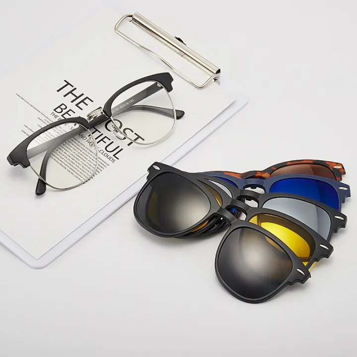 6%20In%201%20Men%20Women%20Polarized%20Optical%20Magnetic%20Sunglasses%20Clip%20Magnet%20Clip%20on%20Sunglasses%20%20Clip%20on%20Sun%20Glasses%20Frame%20And%20Bag%20-%20Image%204