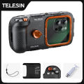 TELESIN Diving Waterproof Phone Case Universal Phone Camera Shoot Hand Grip Holder Shooting Aid Remote Control Handle.