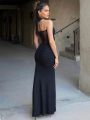 Nibber Halter Mesh Patchwork Dress Women Summer Trend Off Shoulder Backless Ruched Ribbon Midnight Prom Party Hipster Vestidos.