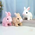 Electric Plush Rabbit Stuffed Bunny Interactive Soft Bunny Toy Mumble Walking & Sound Baby Educational Simulation Kids Cute Toy - 4 Different Colors - Best Gift For Toys Kids & Babies. 
