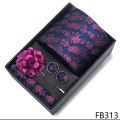 New Designer Blue Red Green Paisley Ties For Men Wedding Party Neck Tie Luxury Tie Pocket Square Cufllink Brooch Set. 