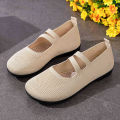 Women's Breathable Knit Sneakers Casual Ballet Flats Mary Janes Lightweight MeshFemale Dress Flats Shoes Footwear Summer.