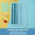 Silicone Ice Cubes Tray with Lid 24 Cubes Jelly Maker frozen Molds Easy-Release for Whisky Cocktail Cola Baby Food and Drinks. 