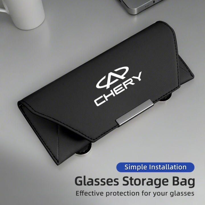 Car%20Glasses%20Case%20Leather%20Sunglasses%20Storage%20Clip%20For%20Chery%20Tiggo%205%202%203%207%20PRO%208%205X%20IQ%20QQ%20Fulwin%20Face%20Arrizo%20A1%20-%20Image%205